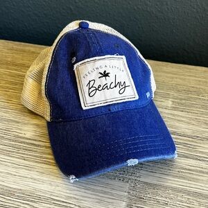 🆕 Karma “Feeling A Little Beachy” Blue and Cream Cap